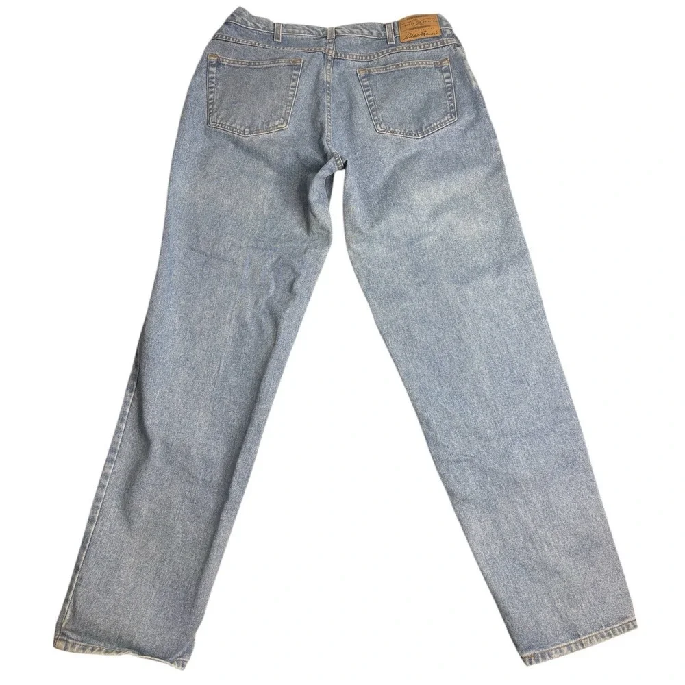 Eddie Bauer Jeans‎ Mens 36x34 Regular Fit Light Wash 5690 Blue Work